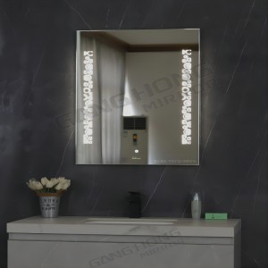 TH series copper free mirrors with led light touch switch