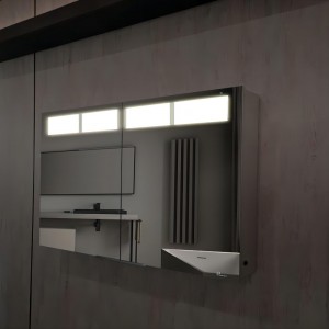 LV series aluminum mirror cabinet with led light IR sensor