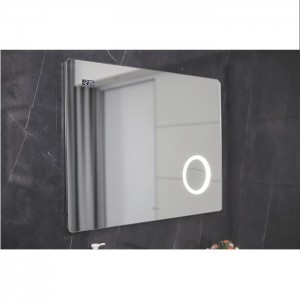TH-45C square Smart Mirror with clock&3X magnifier