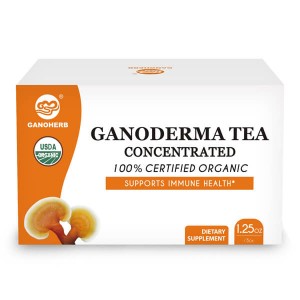 GANOHERB USDA Organic Reishi Mushroom Tea with 100% Ganodema Herbal for Boost Immune System-Vegan, Paleo, Gluten Free,All Natural,No Sugar, 0.05 Ounce (25 Count)