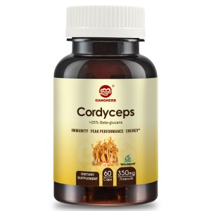 GANOHERB Cordyceps Capsules Extract Supplement Powder na may 31% Beta Glucan para sa Performance at Immune System Support