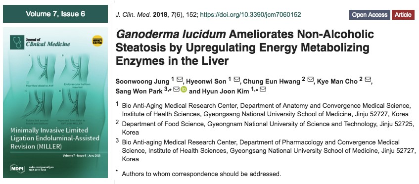 Ganoderma lucidum forbedrer ikke-alkoholisk steatose
