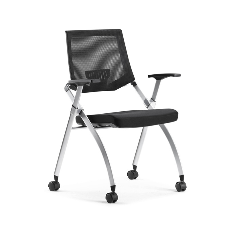 Folding seat stackable school chair training chair with writing table Featured Image