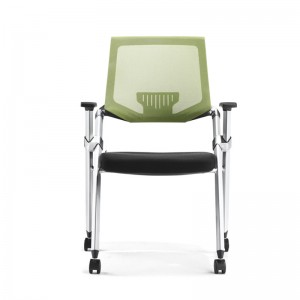 Folding seat stackable school chair training chair with writing table