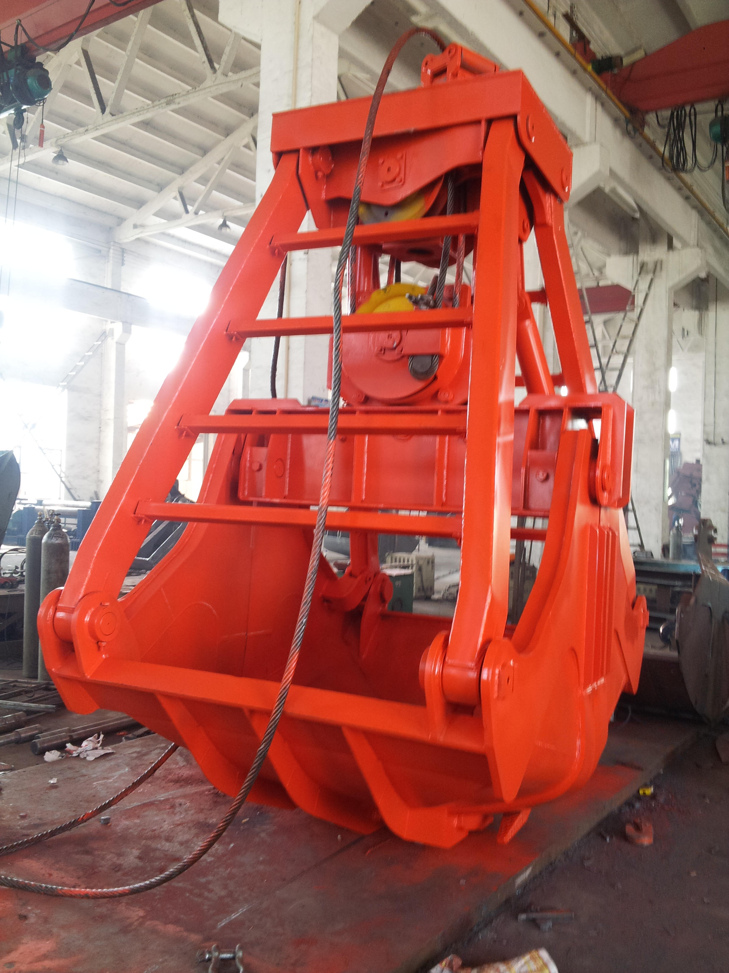 Indian customer ordering a single rope dredging grab has been completed
