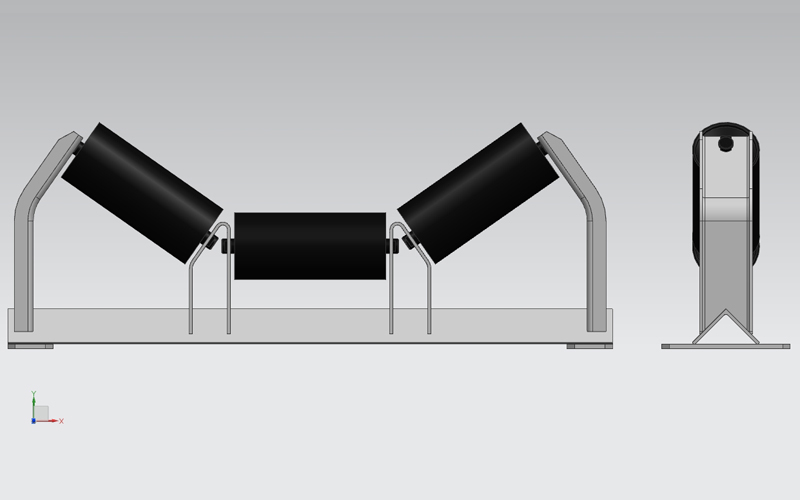 Low MOQ for Belt Roller -  Trough type 45|35 degree steel roller and roller frame | GCS – GCS