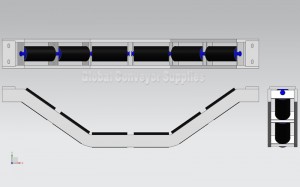 Belt conveyor idler suppliers steel garland roller (6 roll)