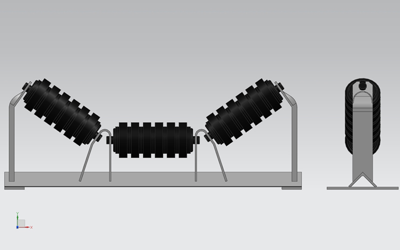 Factory For Aluminum Conveyor Roller - Impact Roller Set With Trough Frame Bulk Conveyors | GCS – GCS