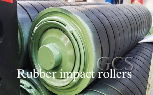GCS conveyor roller factory Impact Roller Set with bracket