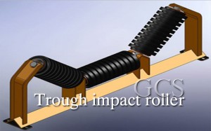 GCS conveyor roller factory Impact Roller Set with bracket