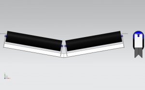 China wholesale Hex Shaft Conveyor Rollers - Pipe Diameter Specifications 114 mm V Return Idler  – GCS
