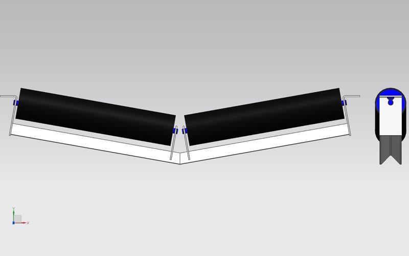 Chinese wholesale Conveyor Belt Alignment Rollers - Pipe Diameter Specifications 114 mm V Return Idler  – GCS