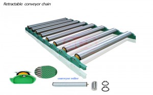 Retractable Conveyor Chain ٹرانسپورٹ چین کیریئر رولر چین |جی سی ایس