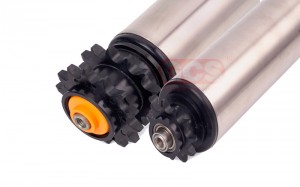 GCS gravity rollers Suppliers Sprocket Roller with Plastic Teeth