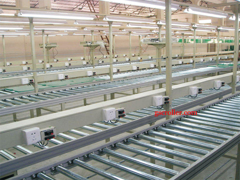 Туруктуу Roller Conveyor жумушчу күчү Grive Roller Conveyor Line