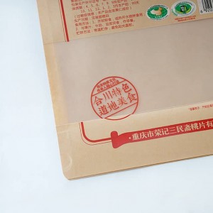 Sac Emballage Flachboden-Reißverschluss-Teeverpackungsbeutel Kraftpapiertüten mit Reißverschluss und Siegel