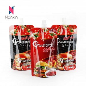 Plastic Food Grade 500g Hot Sauce Emballageposer Knorr Sauce Pakker