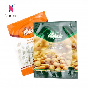 Plastic Pistache Nuts Packing Stand Up Zipper Food Grade Plastic Packaging Pouch Ba