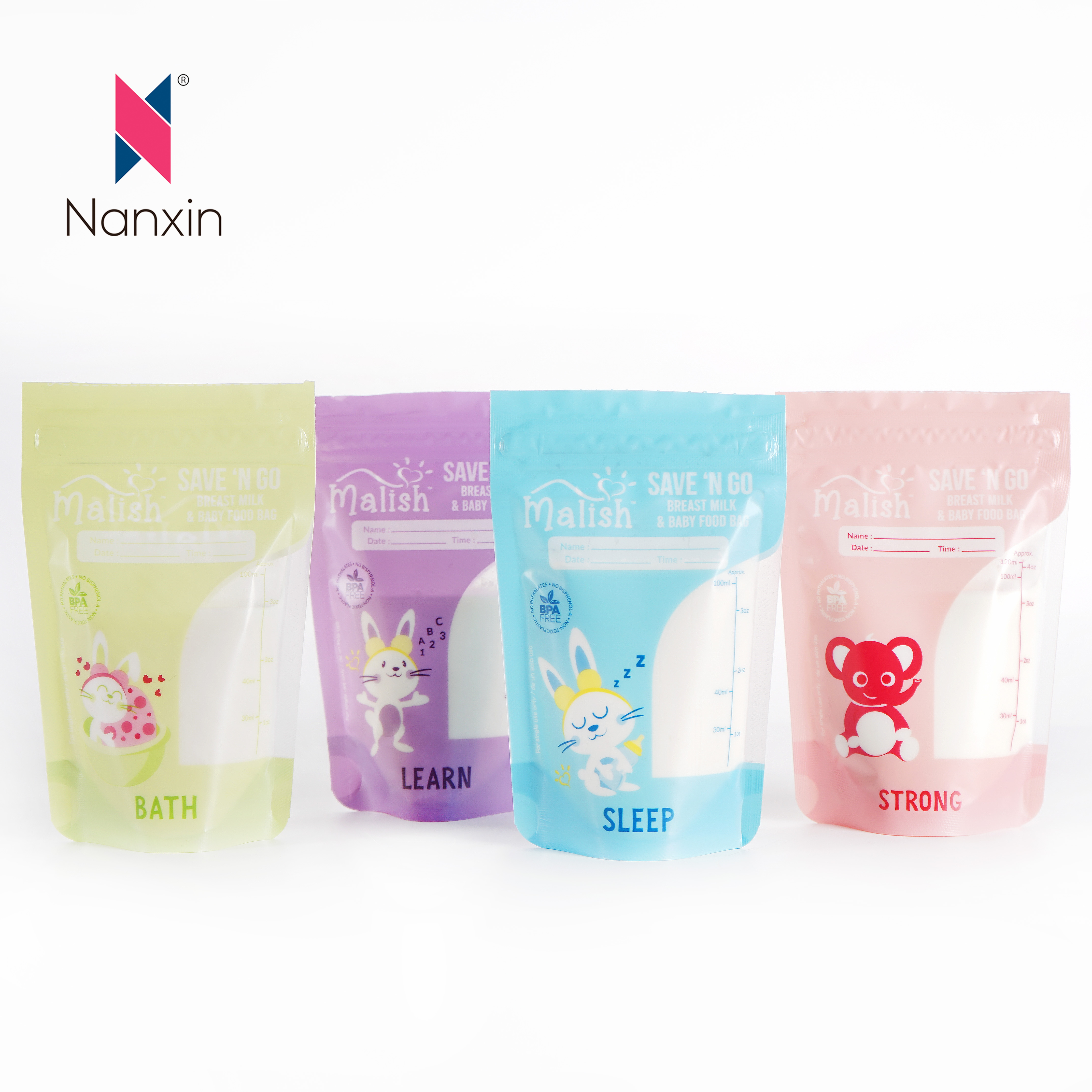 Wholesale Stand Up Breastmilk Storage Bags Pre-Sterilized And Bpa Free Breast Milk Storage Bags