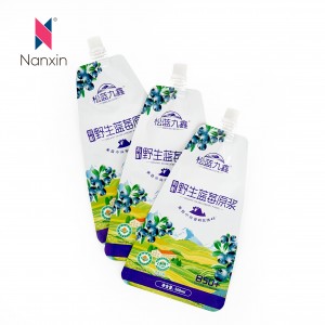 Bpa-Free Packaging Recyclable Spouted Juice Blueberry Jelly Squeeze Empty Bag Pouch Me Spout Small Spout Bag