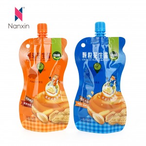 Wholesale Matte Clear Plastic Drink Suction Bag Children’S Beverage Juice Jam Ketchup Peanut Butter Spout Bag