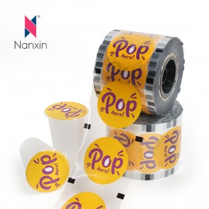 Laminated Heat Seal Custom Printed Clear Plastic Bubble Tea Cup Sealing Roll Film