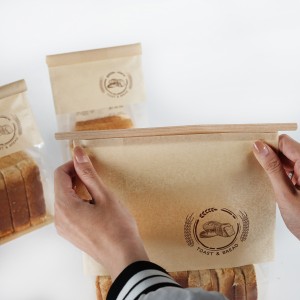I-Eco Friendly 50gsm Greaseproof Take Away Lunch Food Packaging Brown Kraft Paper Sandwich Bag