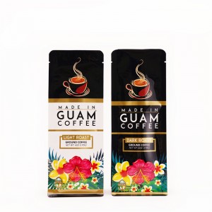 Coffee Bean Square Packaging Coffee Matumba Pansi Pazikwama Zapulasitiki
