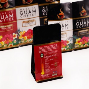 Coffee Bean Square Packaging Coffee Bags පහල ප්ලාස්ටික් බෑග්