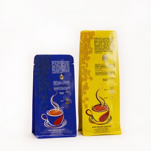 Coffee Bean Square Packaging Coffee Bags පහල ප්ලාස්ටික් බෑග්