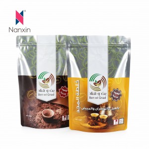 Plastic PLA Food Packaging Aluminium Folie Bags kegels cali Coffee Stand Up Pouch Mei Valve Rits