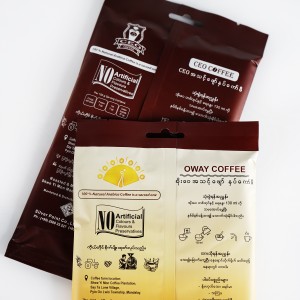 Plastik Aluminium Foil Print Back Seal Coffee Bag Kemasan Medible Packs
