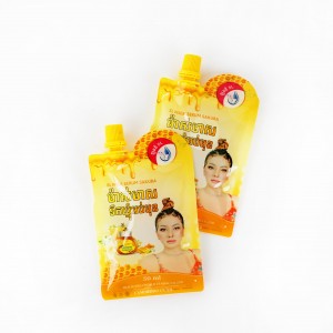 Customized Logo Bottle Shaped Plastic Pouch Liquid Energy Gel Honey Sachet Packaging Bag