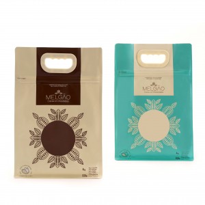 Koffie Tee Rits Sakkie Verpakkings Plastiek Aluminiumfoelie Ritssluitsak Met HandvatselProdukkenmerke