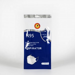 एल्युमिनियम फॉयल पीपीई Kn95 3 साइड सीलिंग मास्क पैकेज बैग