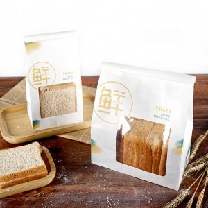 שקית נייר מזון חסינת שומן ללחם עם חלון