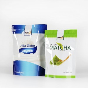 Aluminijska folija koja se može ponovno zatvoriti Matcha mlijeko u prahu Samostojeća vrećica Plastična vrećica za pakiranje s patentnim zatvaračem
