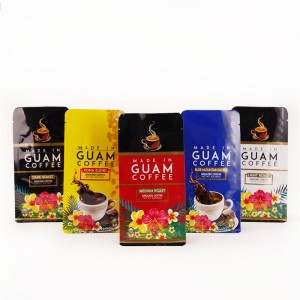 I-Coffee Bean Square Packaging Izikhwama Zekhofi Ezansi Izikhwama Zepulasitiki
