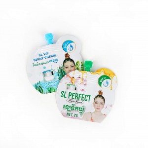 Aluminium Mini Hand Cream Sachet Custom 3ml 5ml Trial Pack Cosmetic Packaging Spout Bag Pouch