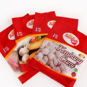 Transparent Back Seal Pouch Frozen Chicken Nylon Packaging Plastic Bag Para sa Pagkaon