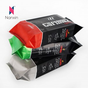 Sacs latéraux d'emballage de café de gousset de papier d'aluminium avec des valves