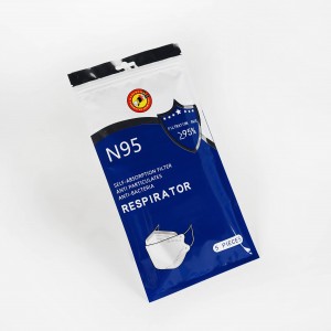Aluminium Foil Ppe Kn95 3 Side Sealing Mask Package Bag