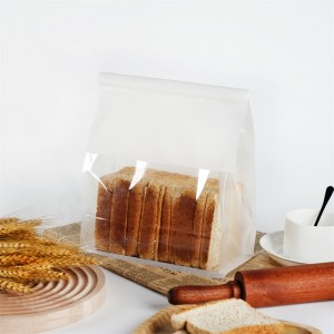 Bánh quy đáy vuông cấp thực phẩm Sandwich Bánh mì Bao bì Túi giấy Kraft màu nâu