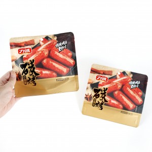 Printed Heat Seal Plastic Stand Up Pouch Bag For Snacks