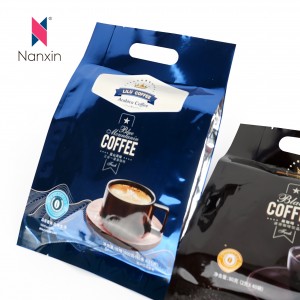Embalaxe con impresión personalizada Bolsas con válvula de 80 g de refuerzo lateral Bolsas de café en grano