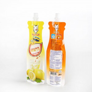 أغذية الأطفال البلاستيكية مايلر العصير صنبور حزمة أكياس الشراب الحزم أكياس للسائل