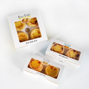 Cupcake-Macaron-Tart-Dessert, portugiesische Eier-Tarte-Box mit transparentem Deckel