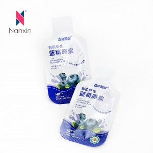 Getränkebeutel aus Kunststoff für Flüssigkeitsverpackungen mit drei seitlichen Siegeln und leicht aufreißbarer Öffnung