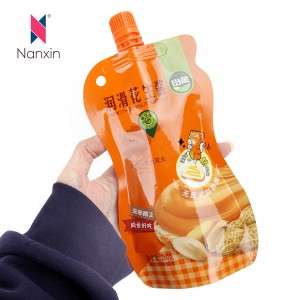 Wholesale Matte Clear Plastic Drink Suction Bag Children’S Beverage Juice Jam Ketchup Peanut Butter Spout Bag