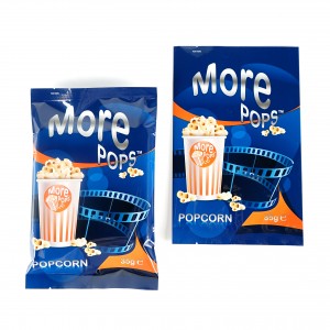 Clear Sealable Back Seal Snacks Popcorn Plastic Packaging Bag